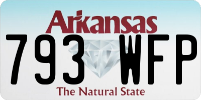AR license plate 793WFP