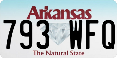AR license plate 793WFQ