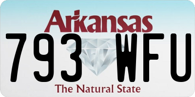 AR license plate 793WFU