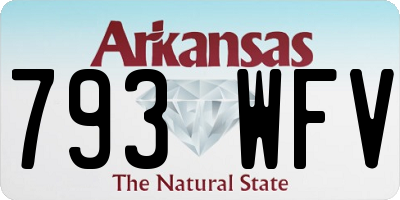 AR license plate 793WFV