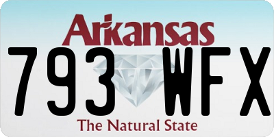 AR license plate 793WFX