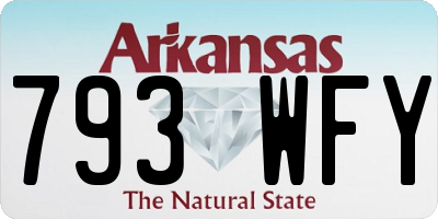 AR license plate 793WFY