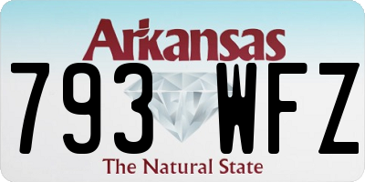 AR license plate 793WFZ