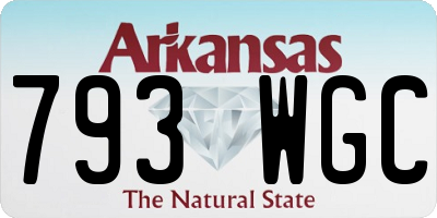AR license plate 793WGC