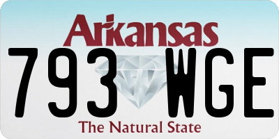AR license plate 793WGE