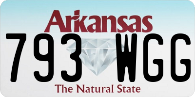 AR license plate 793WGG