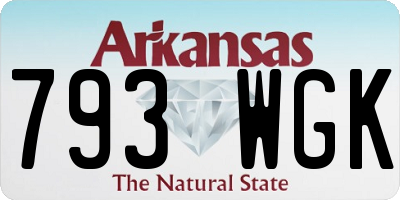 AR license plate 793WGK