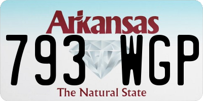 AR license plate 793WGP