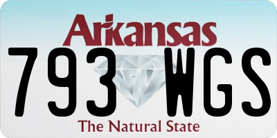 AR license plate 793WGS