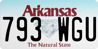 AR license plate 793WGU