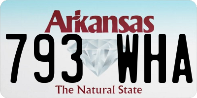 AR license plate 793WHA