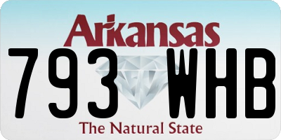 AR license plate 793WHB