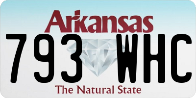 AR license plate 793WHC