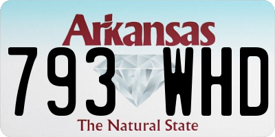 AR license plate 793WHD