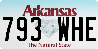 AR license plate 793WHE