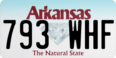 AR license plate 793WHF