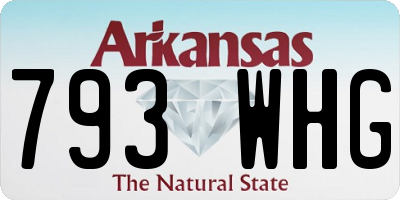 AR license plate 793WHG