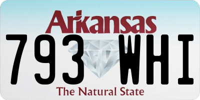 AR license plate 793WHI
