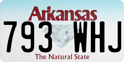 AR license plate 793WHJ