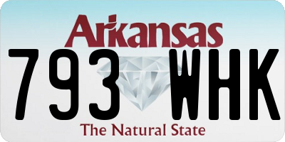 AR license plate 793WHK