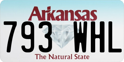 AR license plate 793WHL