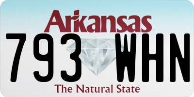 AR license plate 793WHN