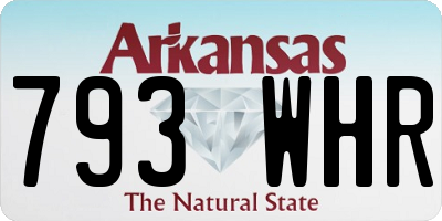 AR license plate 793WHR