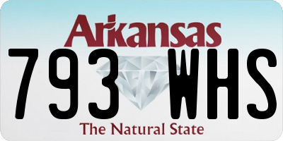 AR license plate 793WHS