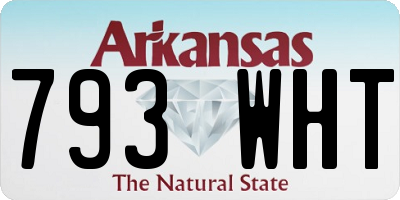 AR license plate 793WHT