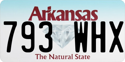 AR license plate 793WHX