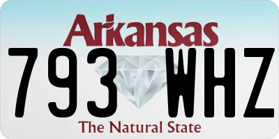 AR license plate 793WHZ