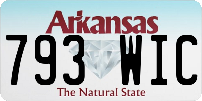 AR license plate 793WIC