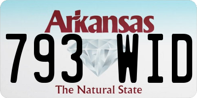 AR license plate 793WID