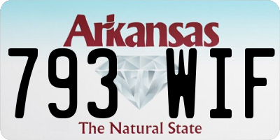 AR license plate 793WIF