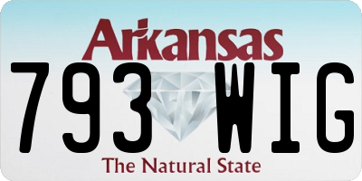 AR license plate 793WIG
