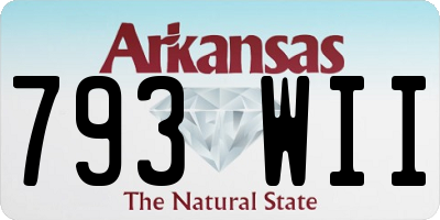 AR license plate 793WII