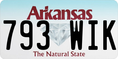 AR license plate 793WIK