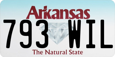 AR license plate 793WIL