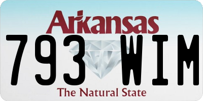 AR license plate 793WIM