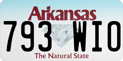 AR license plate 793WIO