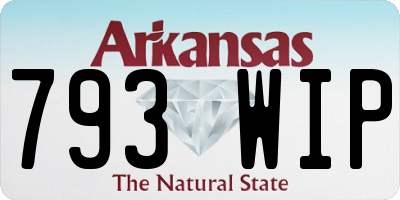 AR license plate 793WIP