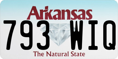 AR license plate 793WIQ