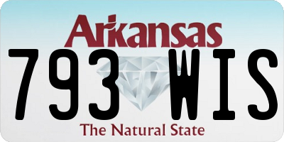AR license plate 793WIS