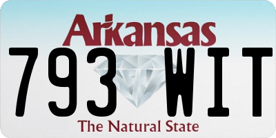 AR license plate 793WIT