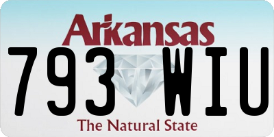AR license plate 793WIU
