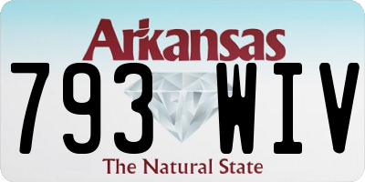 AR license plate 793WIV