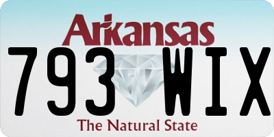 AR license plate 793WIX