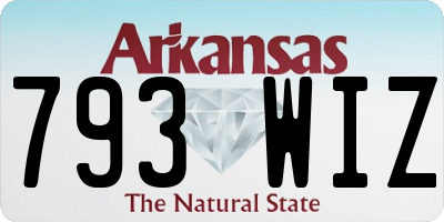AR license plate 793WIZ