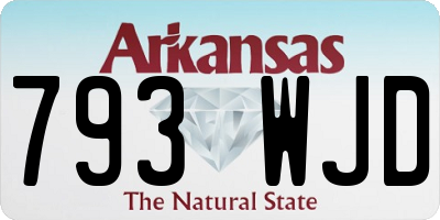 AR license plate 793WJD