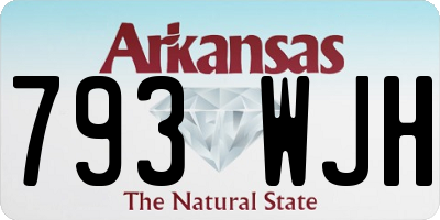AR license plate 793WJH